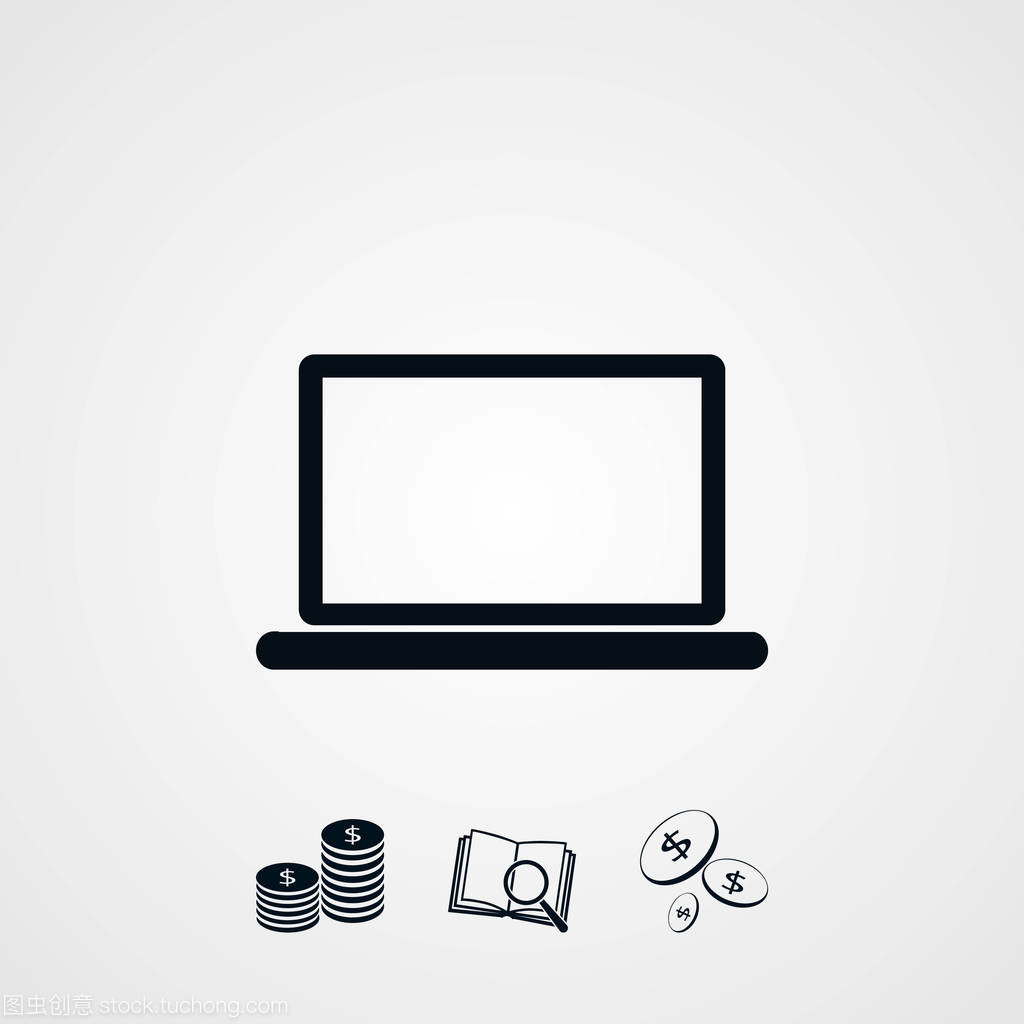 筆記本電腦圖標(biāo) 科技與設(shè)計(jì)的矢量之美